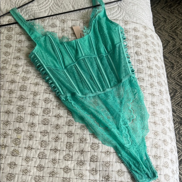Victoria's Secret Other - NWT Victoria's Secret Teal Lace Bodysuit